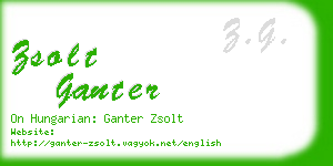 zsolt ganter business card